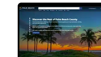 Laptop displaying Palm Beach County Directory website